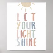 Bohoパステルあなたの光の輝きをプリント ポスター (正面)