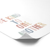 Bohoパステルお互いに親切にするプリント ポスター (角)