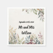 BOHOパステルガーデンカラーズ結婚ディナーカクテル スタンダードカクテルナプキン (正面)