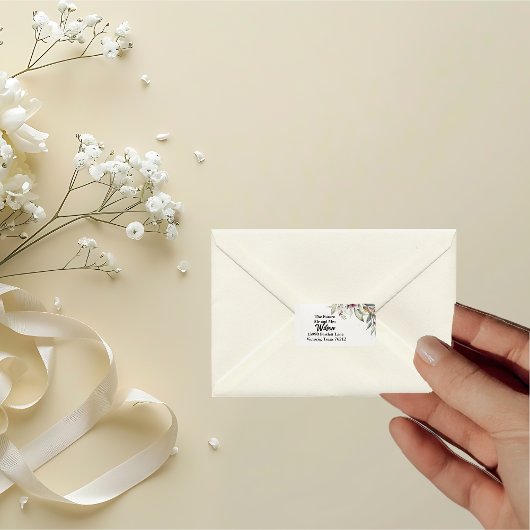 BOHOパステルガーデンカラーズ結婚差出人住所 ラベル