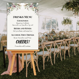 BOHOパステルガーデンカラー結婚ズドリンクメニュー