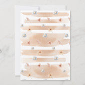 Bohoパステル動物モバイル赤ちゃんシャワーああベビー 招待状 (裏面)