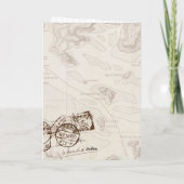 Bohoパスポート宛先Qrコード結婚ズ 招待状 (裏面)