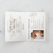 Bohoパスポート目的地の結婚式 招待状 (内部)
