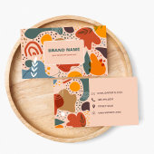 Bohoパタカラフルーン抽象芸術カラフル 名刺