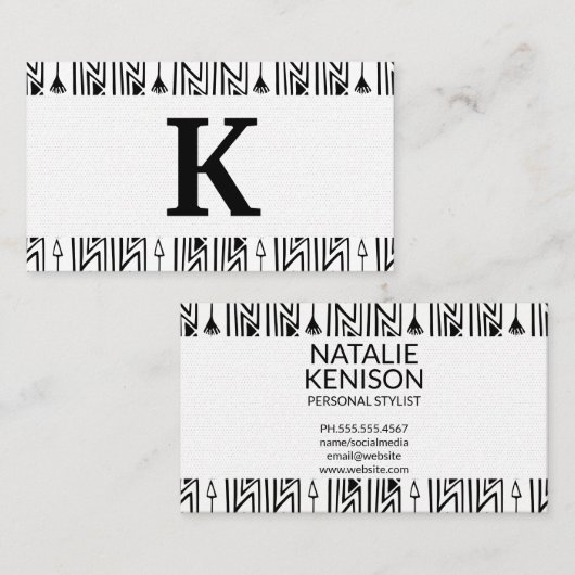 Bohoパタスタイリッシューン正方形ビジネスカード 名刺 (正面/裏面)