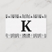 Bohoパタスタイリッシューン正方形ビジネスカード 名刺 (正面)