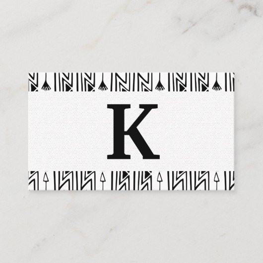 Bohoパタスタイリッシューン正方形ビジネスカード 名刺 (正面)