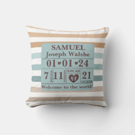 Bohoパターンパーソナライズされた誕生状態 クッション