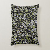 Bohoパターン02.wフローラ（ブラックBG） アクセントクッション (正面(垂直))