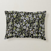 Bohoパターン02.wフローラ（ブラックBG） アクセントクッション (裏面)