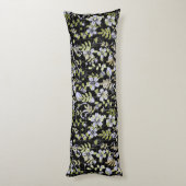 Bohoパターン02.wフローラ(ブラックBG) ボディピロー (裏面 (縦))
