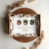 Bohoパター市松模様にンの注文お願いフォトカード サンキューカード