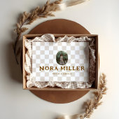 Bohoパター市松模様にンの注文お願いフォトカード サンキューカード