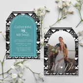 Bohoパター結婚ンのアーチグリーンリハーサルディナー 招待状