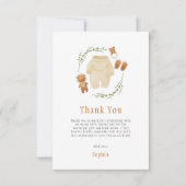 Bohoパタ男女兼用ーン赤ちゃんシャワー サンキューカード (正面)