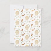 Bohoパタ男女兼用ーン赤ちゃんシャワー サンキューカード (裏面)