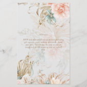 BOHOパンパスグラスフローラコーラルセージ結婚ズ (裏面)