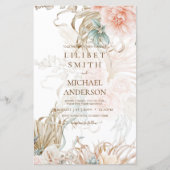 BOHOパンパスグラスフローラコーラルセージ結婚ズ (正面)