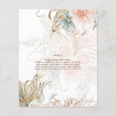 BOHOパンパスグラスフローラコーラルセージ結婚ズ (裏面)