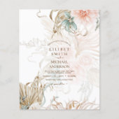 BOHOパンパスグラスフローラコーラルセージ結婚ズ (正面)