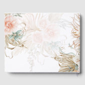 BOHOパンパスグラスフローラコーラルセージ結婚ズ ゲストブック (裏面)