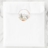 BOHOパンパスグラスフローラコーラルセージ結婚ズ ラウンドシール (バッグ)