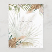 BOHOパンパスグラスベージュグリーンテラコッタ結婚ズ (裏面)