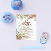 BOHOパンパスグラスベージュグリーンテラコッタ結婚ズ チラシ (シングル)