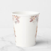 Bohoパンパスフラワーテディベアベビーシャワー 紙コップ (右)