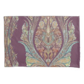 BOHOパープルペイズリートライバルインディアボヘミアンパターン 枕カバー (正面左)