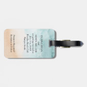 Bohoビーチアーバー宛先ウェディング日付を保存 ラゲッジタグ (裏面横)