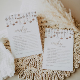 Bohoビーチシェルがベビーカードを希望 招待状