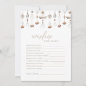 Bohoビーチシェルがベビーカードを希望 招待状 (正面)