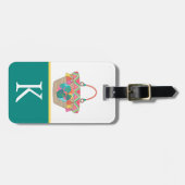 Bohoビーチバッグ、カラーブロック、ティーンズキッズイニシャル ラゲッジタグ (正面横)