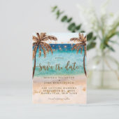 bohoビーチ結婚式日付ポストカードの保存 案内ポストカード (スタンド正面)
