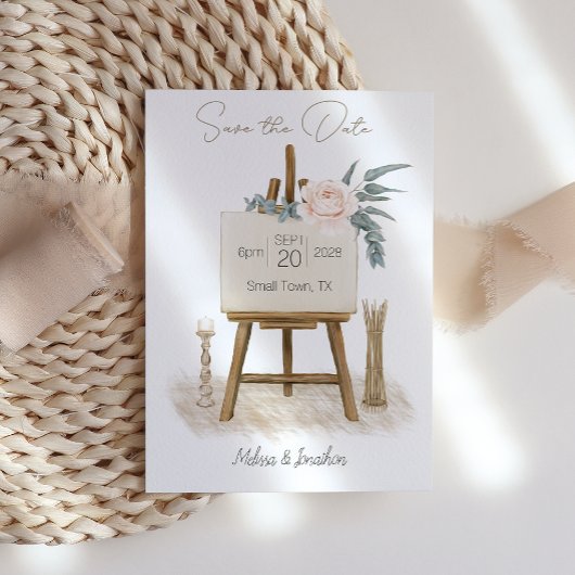 Bohoピモダンンクエレガントフローラ保存日 セーブザデート