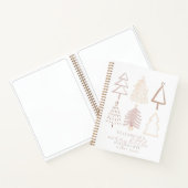 Bohoピンクのクリスマスツリーベビーシャワー ノートブック (内部)