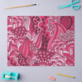 Bohoピンクのボヘミアのモダンで腰回りが大きでシックなパターン 薄葉紙 (クラフト)