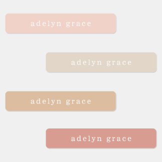 Bohoピンクの女の子の名前ラベル ラベル