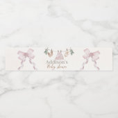 Bohoピンクの女の子の赤ちゃん服ベビーシャワーへようこそ ペットボトルラベル (シングルラベル)