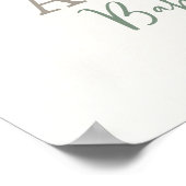 Bohoピンクの女の子の赤ちゃん服ベビーシャワーへようこそ ポスター (角)