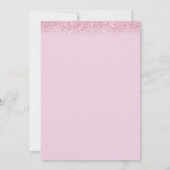 bohoピンクの水の色フローラその女の子の赤ちゃんシャワー 招待状 (裏面)