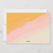 Bohoピンクイエローウォーター色クリスマスカスタム写真 シーズンカード (裏面)