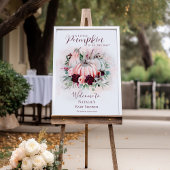 Bohoピンクカボチャ赤ちゃんシャワー歓迎サイン ポスター