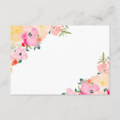 Bohoピンクガーデンフローラアドバイス卒業希望 エンクロージャーカード (裏面)