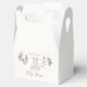 Bohoピンクガール赤ちゃん服ベビーシャワー フェイバーボックス (オープン)