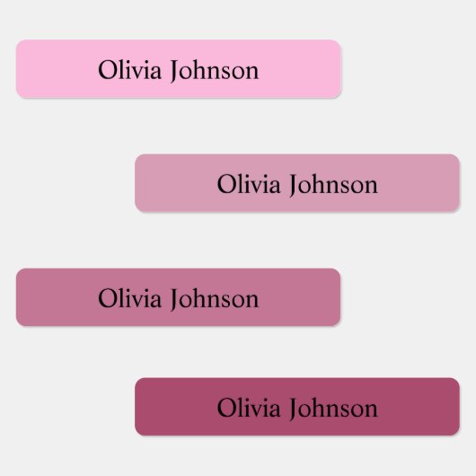 Bohoピンクキッズ防水名ラベル ラベル (グループ)