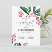 BOHOピンクキリストとげの開花リハーサルディナー 招待状 (スタンド正面)