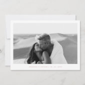 Bohoピンクシンプルの写真QRコード結婚ズ サンキューカード (正面)